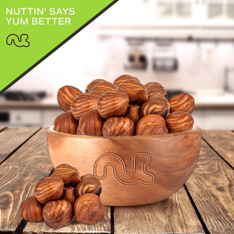NUT CRAVINGS - Raw Hazelnuts Filberts with Skin - Unsalted, Shelled, (16oz - 1 LB) Bulk Nuts Packed Fresh in Resealable Bag - Kosher Healthy Snack, Food Assortments Ideal for Trail Mixed Nuts - Image 2